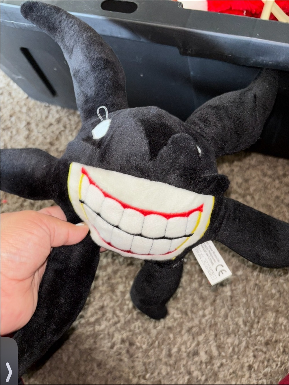 SCREECH Doors Plush Large Stuffed Video Game Monster Horror Black Doll